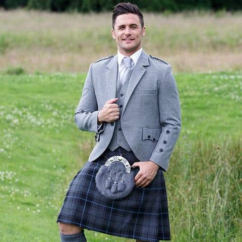 Grey hot sale kilt jacket